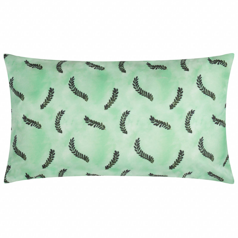Daisy Fields Indoor / Outdoor Floral Green Rectangular Cushion, Polyester