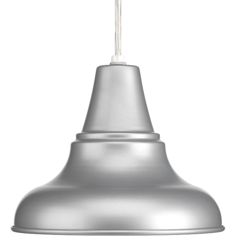 Seoul Outdoor Pendant, Metallic Gray, 6.25" H x 8" W x 8" D