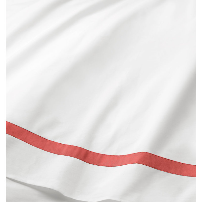Estate Cotton Pillow Sham, King, White/Persimmon