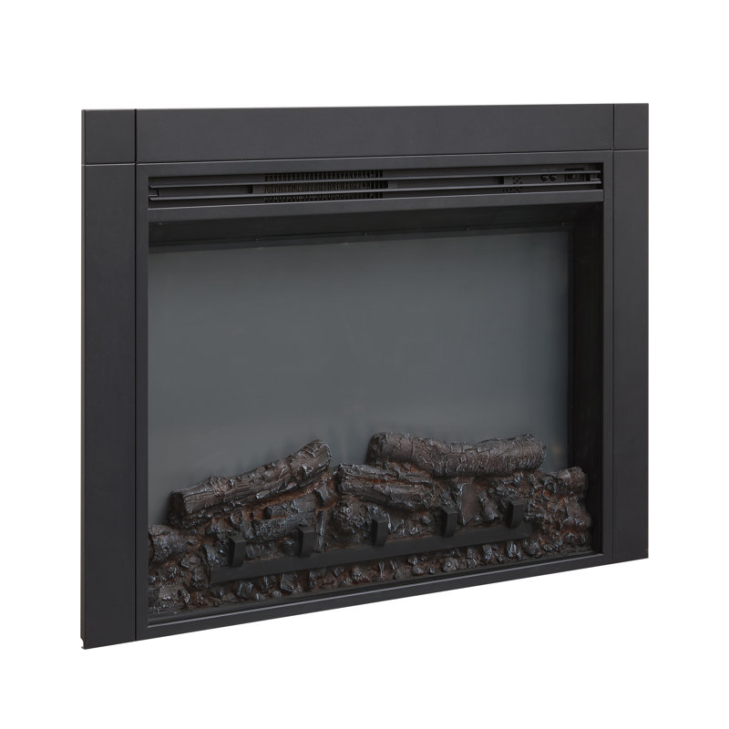 Perlo 36" W Electric Fireplace Insert with Adjustable Flames, Fire Cracking Sound  Remote Control
