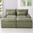 Cloud Sectional L-Shaped Couch With Ottoman,Soft Chenille Fabric,Tufted Cushion Backrest Design  High-Density Foam,Fits Bedrooms Living Rooms Reading Nooks,Beige-34816078