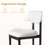 Chaise de salle à manger rembourrée avec pieds en bois 31 po H-1783812235