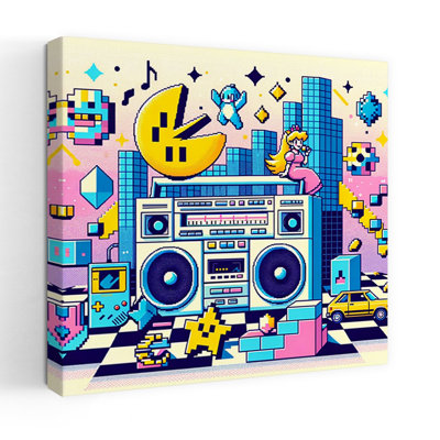 Contemporary Art Colorful Playful Retro Urban Architecture Art