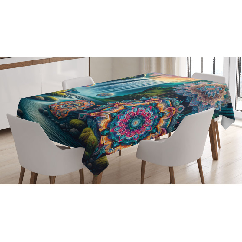 Numenius Rectangle No Pattern Microfiber Tablecloth, 70" Rectangle