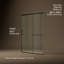 Elate Tall Sliding Shower Door, 75-1/2-In H X 56-1/4 - 59-5/8-In W, With Heavy 5/16-In Thick Crystal Clear Glass-663049100