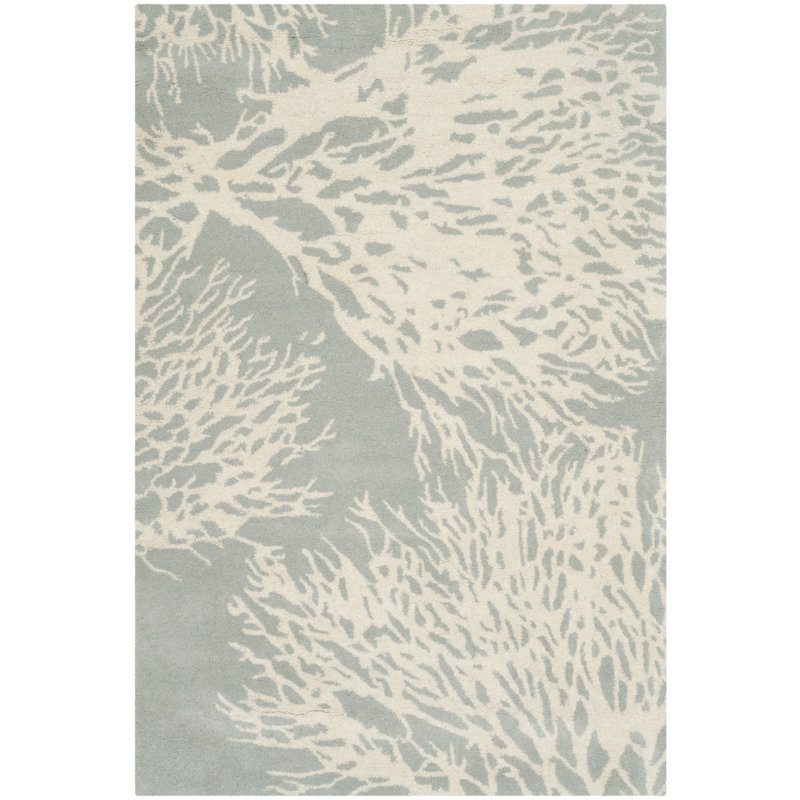 Tapis floral en laine touffeté à la main Wimborne, Rectangle 3 pi x 5 pi