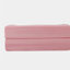 Canapé-lit pliant de 71 pouces, futon-lit chenille, canapé-lit convertible en mousse haute densité, canapé-lit pliant pour le salon, la chambre d'amis, la chambre à coucher, rose