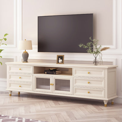 Solid wood TV stand durable by Orxva Galaxy