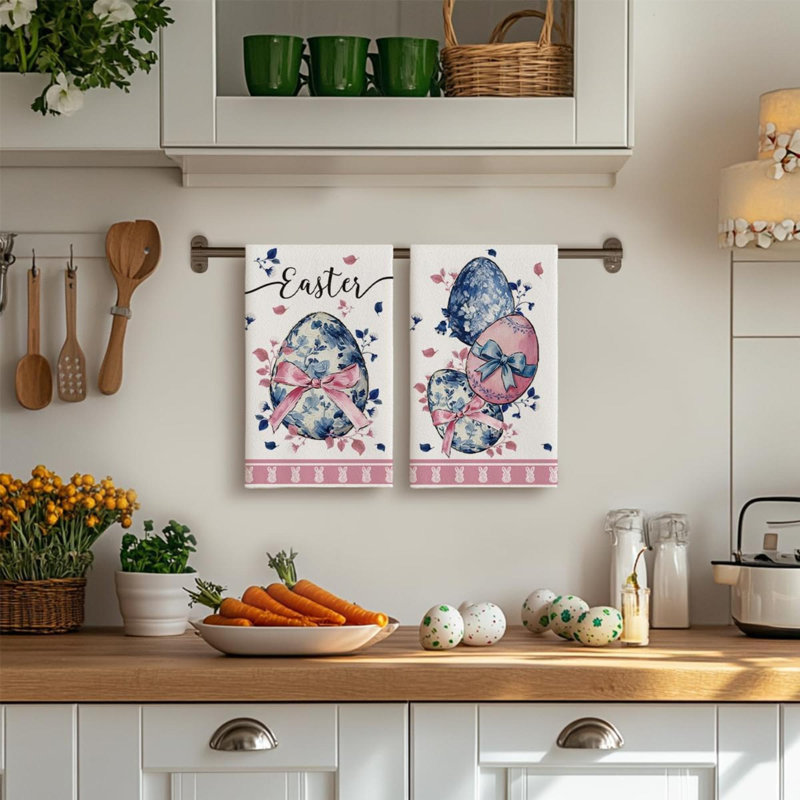 Bow Bunny Eggs Rabbit Flowers Spring Spring