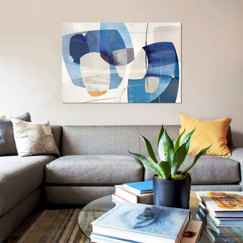 «Shapes and Shapes» par PI Studio - Estampe numérique sur toile tendue avec châssis, H 8 po x l 12 po x P 0,75 po