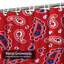 Rideau de douche imperméable à motif floral rétro avec 12 crochets-217251565