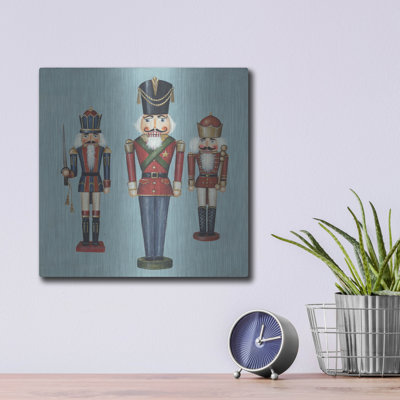 «Soldier Nutcrackers» par David Carter, art mural en métal brun