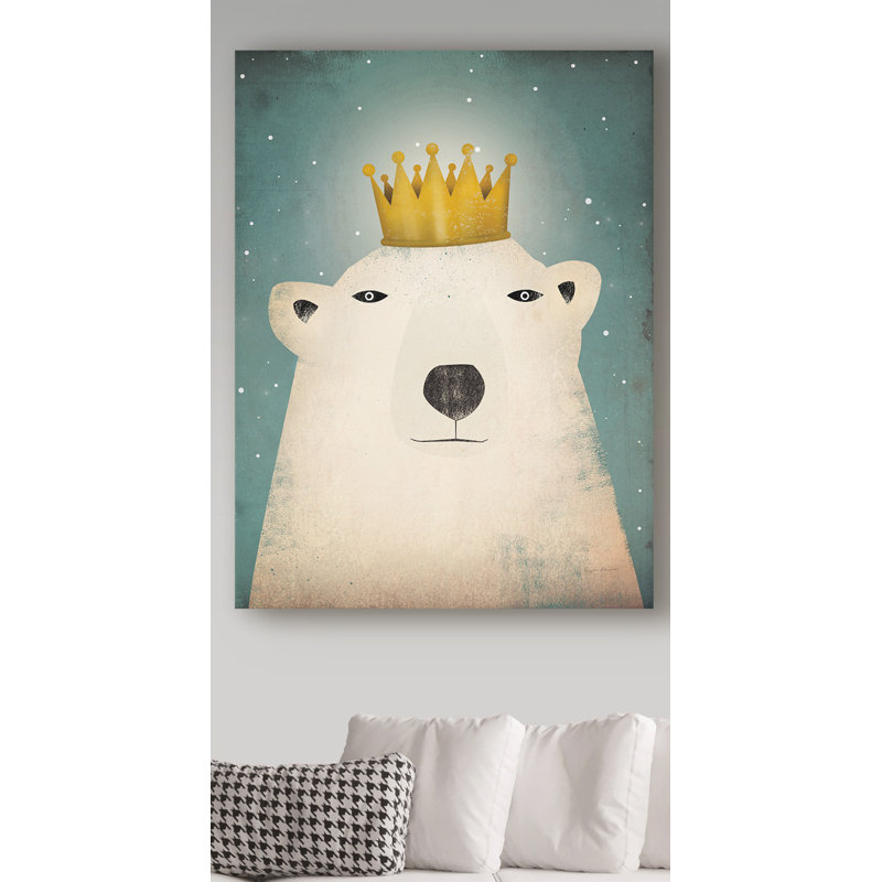 « polar king », art sur toile, H 19 po x l 14 po x P 2 po