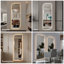 Miroir mural pleine longueur 65 po x 21 po à DEL, forme irrégulière, éclairage à intensité variable 3 couleurs, verre argenté sans cuivre de 5 mm, câblé ou à brancher, pour vestibule, chambre à coucher et salon
