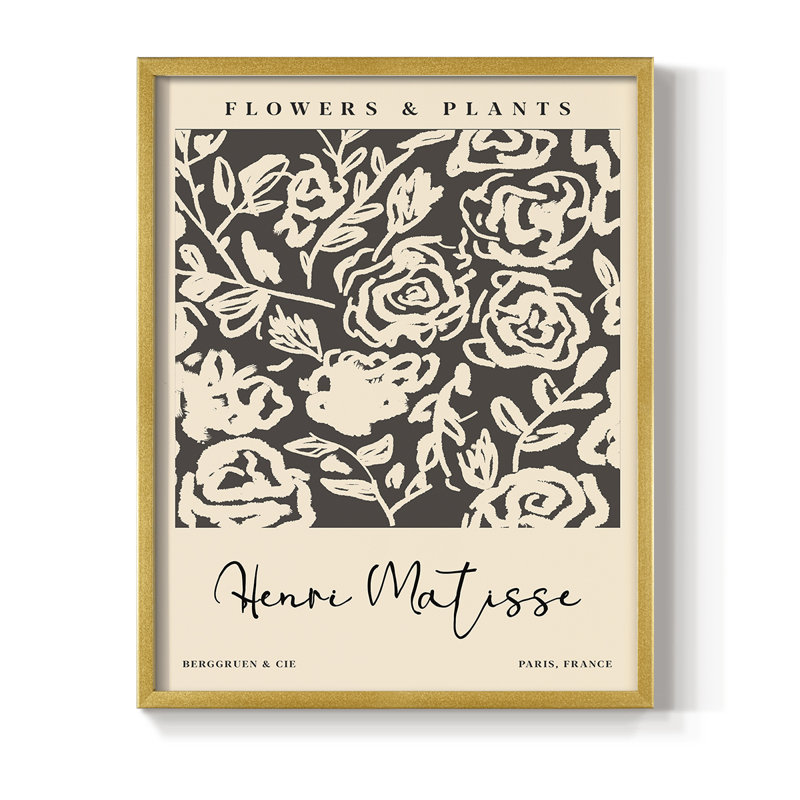 Matisse CXCVI, reproduction encadrée - bois massif, H 10 po x l 8 po