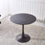 Table de salle à manger 31,5 pouces à plateau tulipe gris, table ronde Mid-Century pour 2 à 4 personnes-859595555-859595557