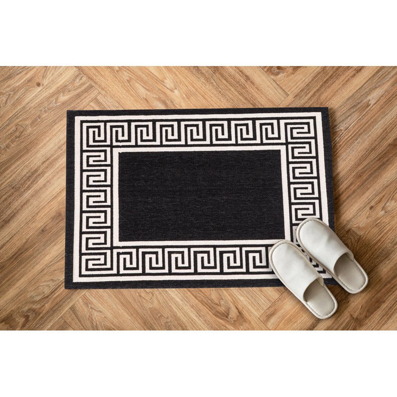 Tapis noir Schonbrunn, Rectangle 2 pi 7 po x 3 pi 3 po