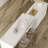 60.4" W White  Stretchable Stationary Kitchen Island Table With Painted Stone Countertop & Extended Dining Table