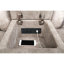 Causeuse coulissante avec console Taupe