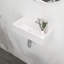 14.57X7.28 Inch White Ceramic Rectangle Wall Mount Bathroom Sink With Single Faucet Hole