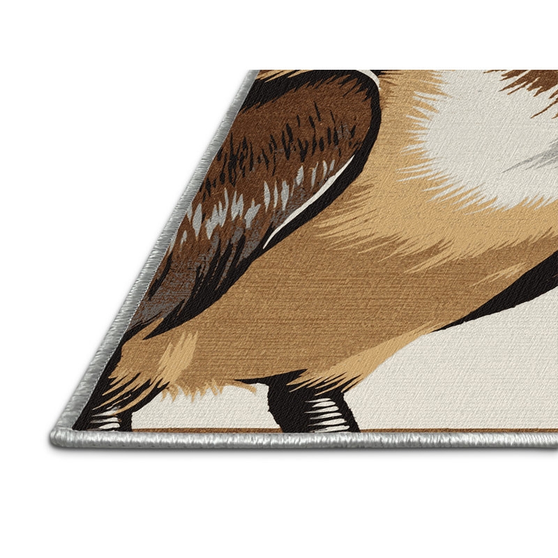  Tapis lavable lavant des oiseaux Kookaburra, Carré 5 pi