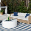 Mac Plaid Indoor / Outdoor Area Rug in Blue/Ivory-459968108