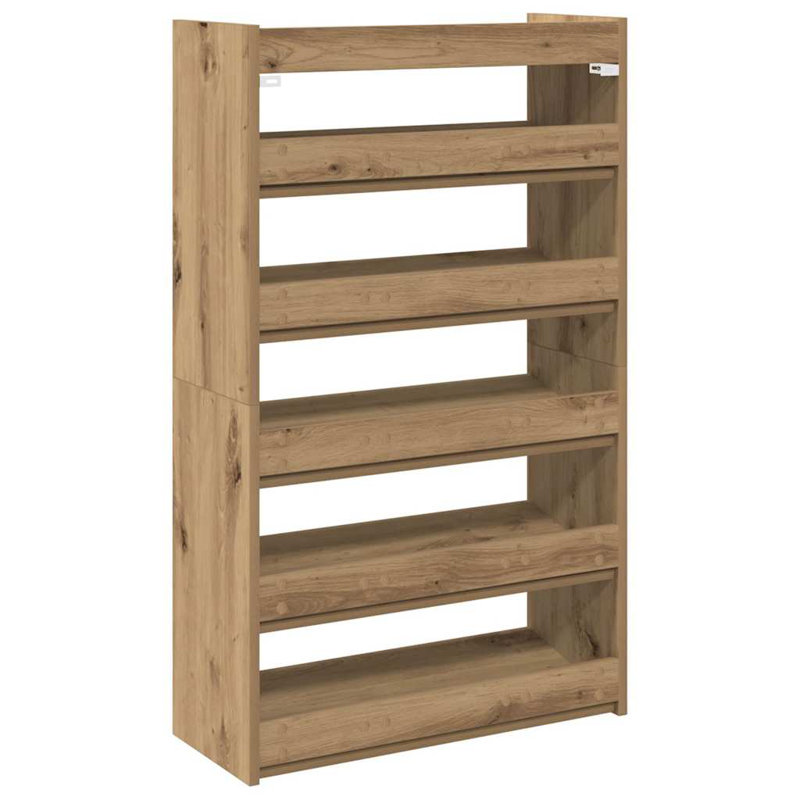 Shoe Rack Old Wood 60X25x81 Cm Engineered Wood, Artisan Oak