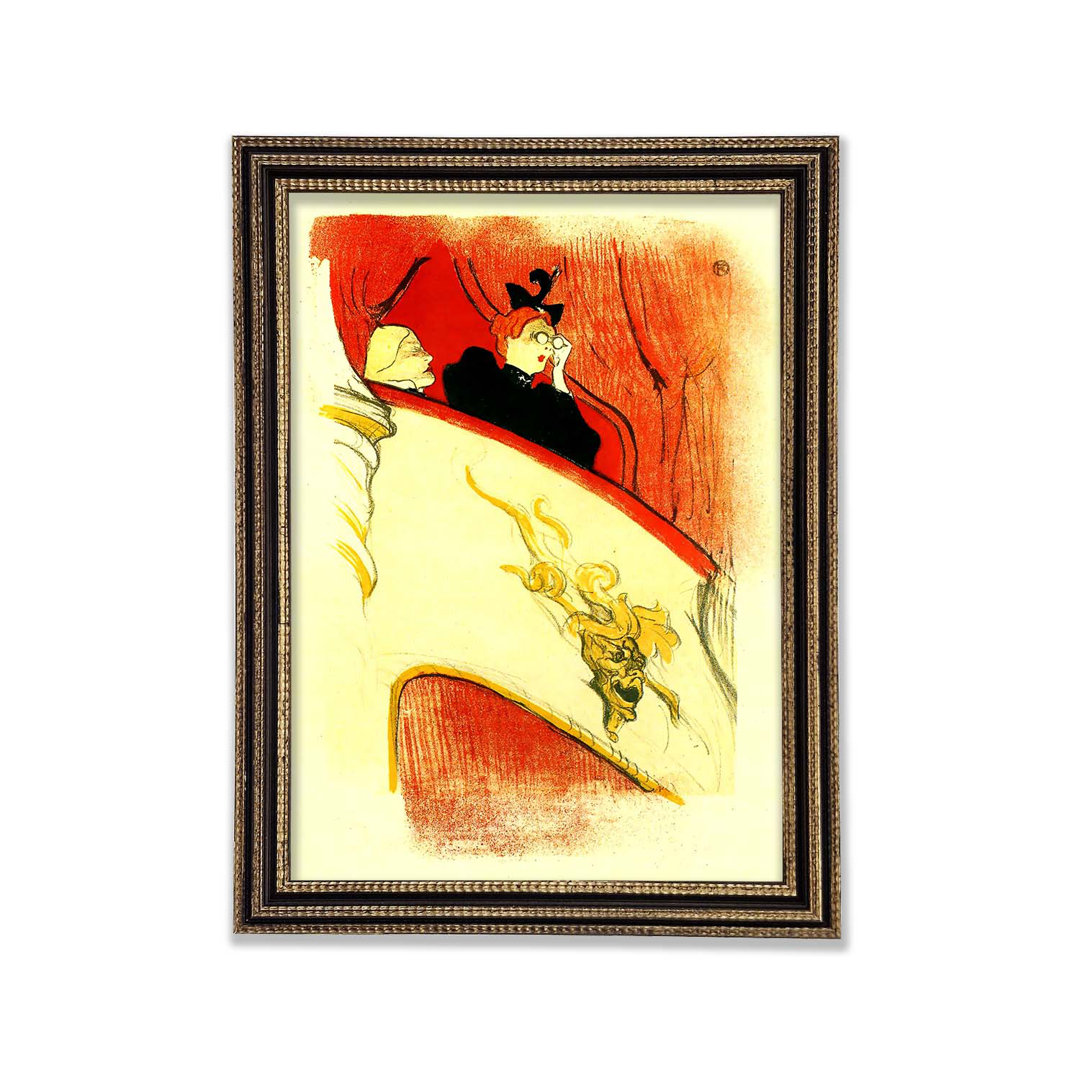 Toulouse Lautrec Die Loge mit Goldmaske Gerahmter Druck