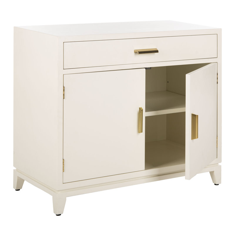 Albanie Solid Wood Accent Cabinet, White
