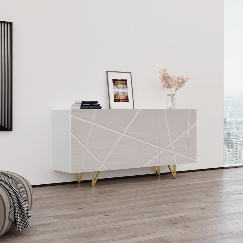 Watchet 63" Sideboard with Matte Finish, White