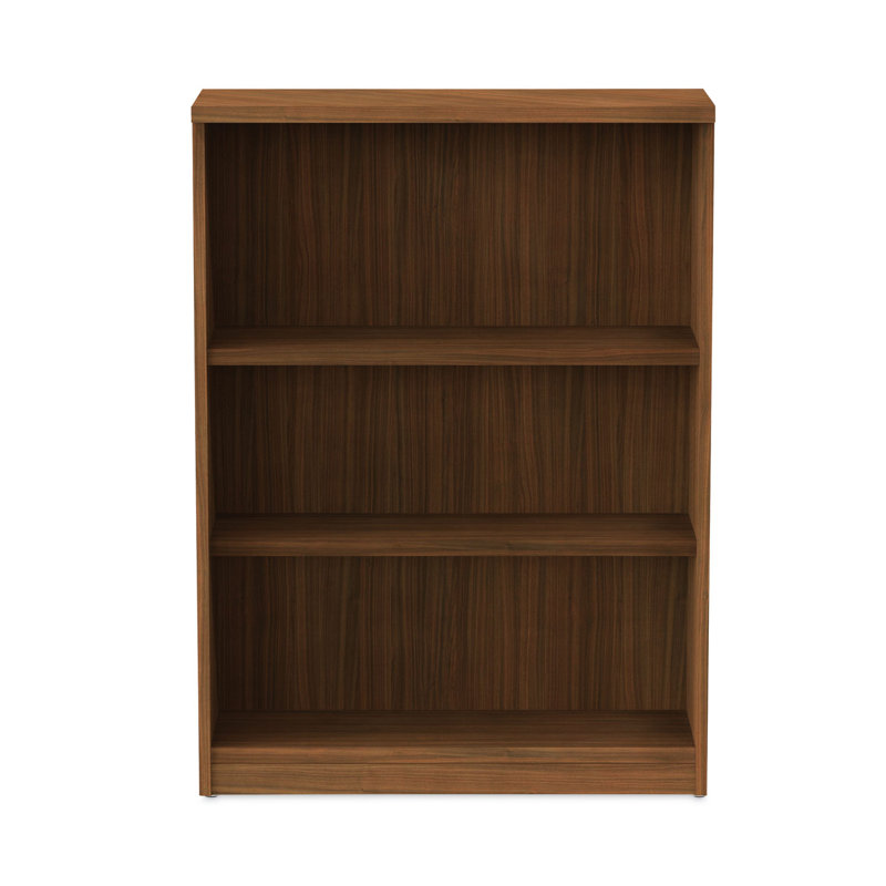 Valencia Mod Walnut Adjustable 3-Shelf Bookcase