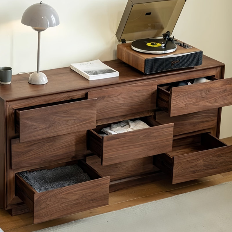 Armoire de rangement en noyer noir