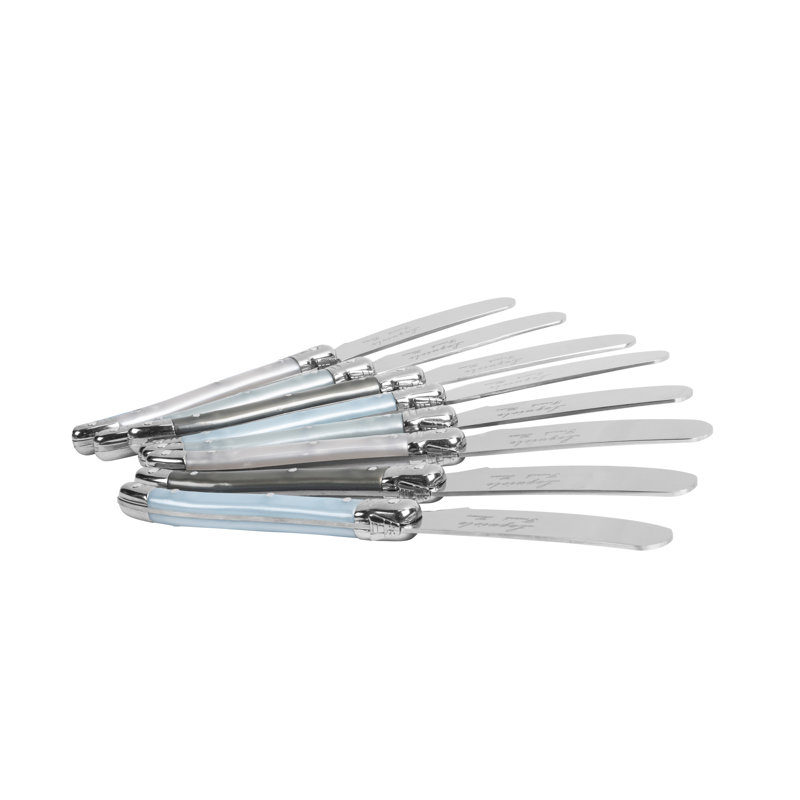 8-Piece Laguiole Spreader Set with Pearl Plastic Handles