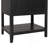 24" Black Modern Sleek Bathroom Vanity Elegant Ceramic Sink with Solid Wood Frame Open Style Shelf