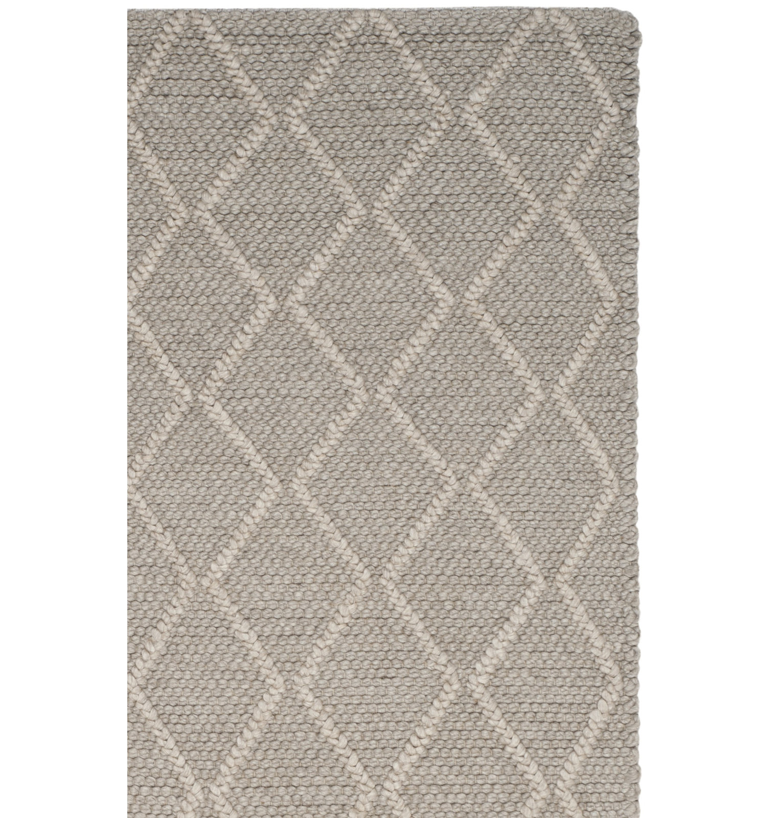 Russo Gray Hand-Woven Geometric Flatweave Rug, Runner 2'3" x 8'