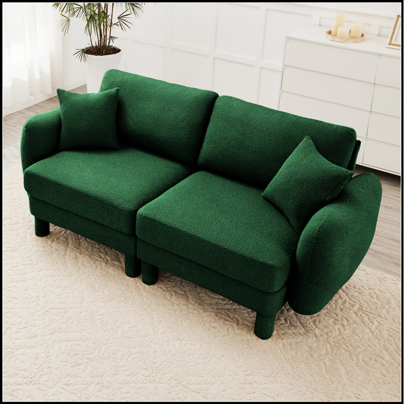 Canapé 2 places Boucle, Vert
