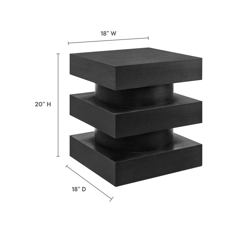 Table de bout Perpetately Totem, Noir, noir, noir, noir