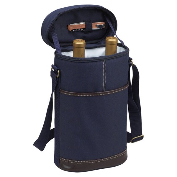 Bottle Can Carrier Tote Insulated Baby Bottle Cooler Bag Beer Bottle Holder  With Secure Carry Handle, Dark Blue