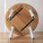 Burlywood&White Round Solid Wood Dining table