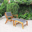 Chaise de patio avec repose-pieds Fedele