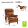 Terecita Traditional Richard Cowhide Genuine Leather Manual Recliner