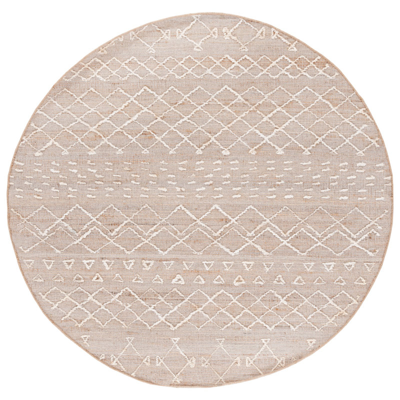 Tapis tissé à la main Southwestern, Rond 6 pi