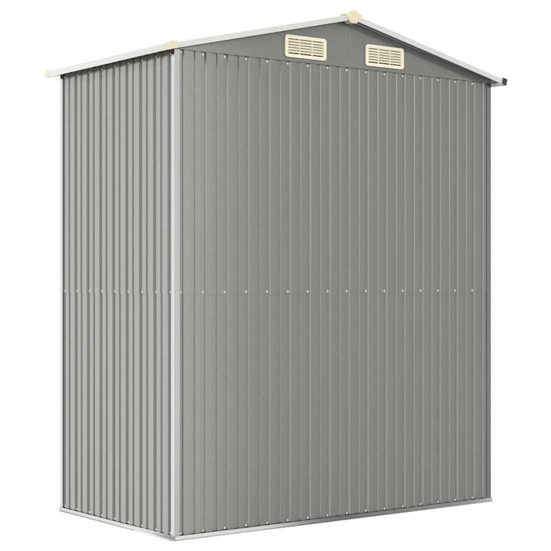 Remise de rangement en acier, gris