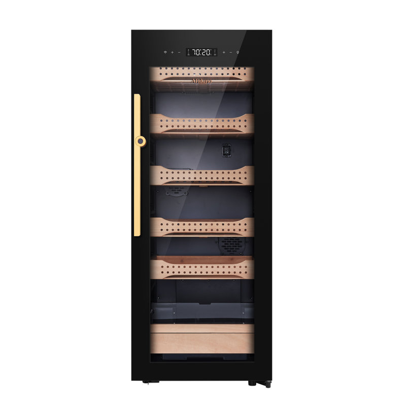 Extérieur de l'armoire à cigares Afidano 1200 pièces en acier, contrôle de la température et de l'humidité avec écran tactile