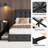Laterius Upholstered Metal Four Poster Storage Bed-1916522813-1916522812