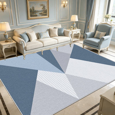 Tapis 1PC à motif géométrique mauve, élégant tapis décoratif polyvalent, facile à nettoyer et à entretenir, pièce de mobilier idéale pour la chambre à coucher, le salon, le couloir, le vestibule, le dortoir et le bureau afin de rafraîchir l'ambiance intérieure de votre maison