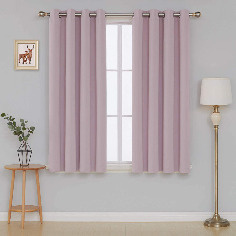 Borunda Room Darkening Curtain Single Panel, Turmeric, 26" W x 63" L