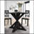 Indvale Cross-Buck Wood 5-Piece Dining Set In Black-496027626