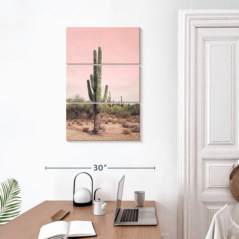 Harnek désert cactus rosé, H 32 po x l 20 po