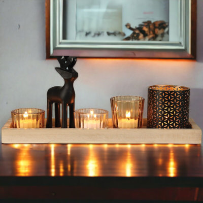 10 cm H Glass Tabletop Tealight
